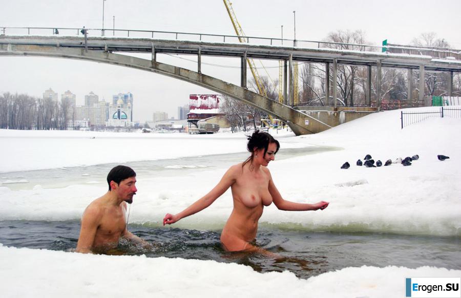 Украинские нудисты зимой. Фото 2