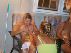 Luxurious blondes with magnificent breasts caress each other and expose themselves. Part 2. Thumb 2